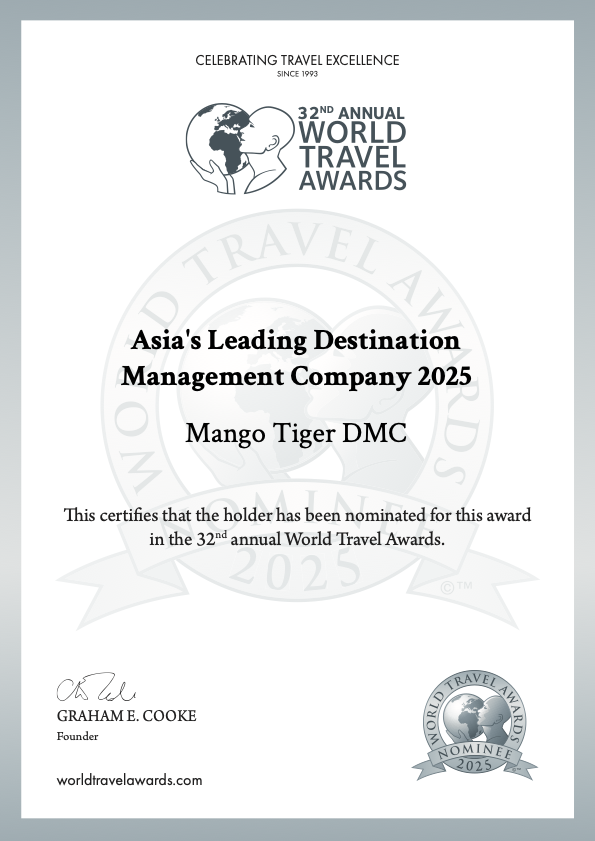Mango Tiger DMC World Travel Awards Asia's Leading Destination Management Company Nominee